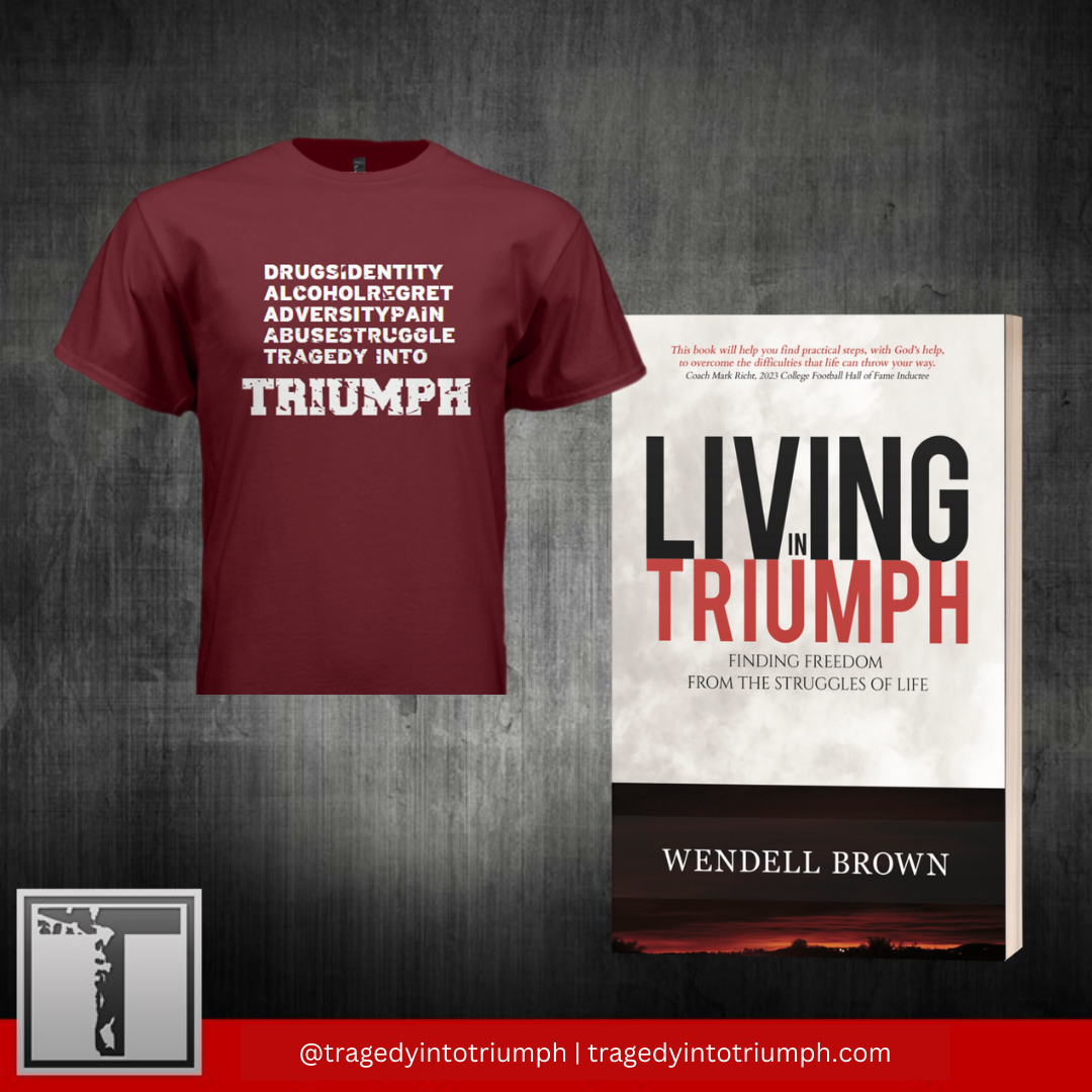 Signed Living in Triumph Book & T-Shirt